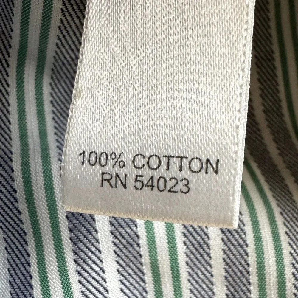 Banana Republic Men's Non‎ Iron Tailored Slim Fit Stripe Dress Shirt Size Medium
